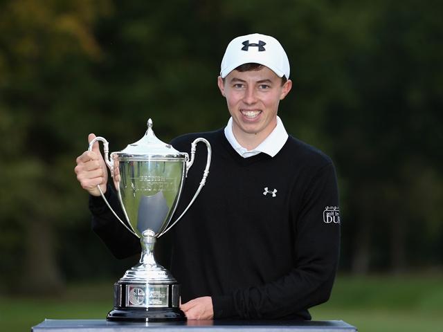 Matthew Fitzpatrick with his first European Tour trophy